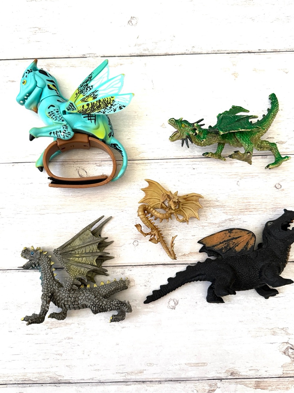 5pc Dragon Toys Playset Kids Toys Bundle Set of 5